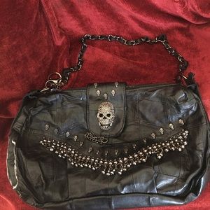 leather skull purse